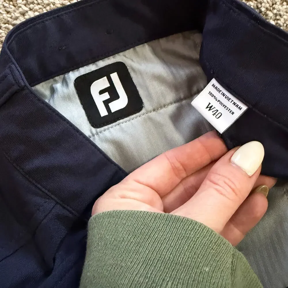 Footjoy Mens Golf Shorts Blue Size 40